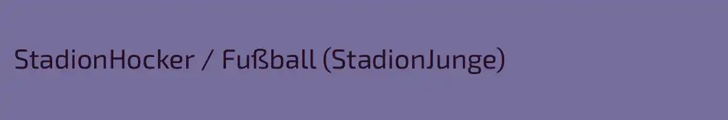 StadionHocker / Fußball (StadionJunge)